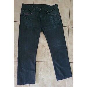 Waykee Diesel Jeans Mens 30 x 26 Regular Fit Straight Leg Dark Indigo Button Fly